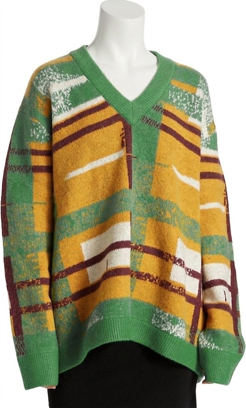 NEW SIMON MILLER lavos check sweater in plaid